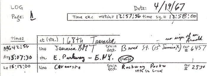 start of 1967 log